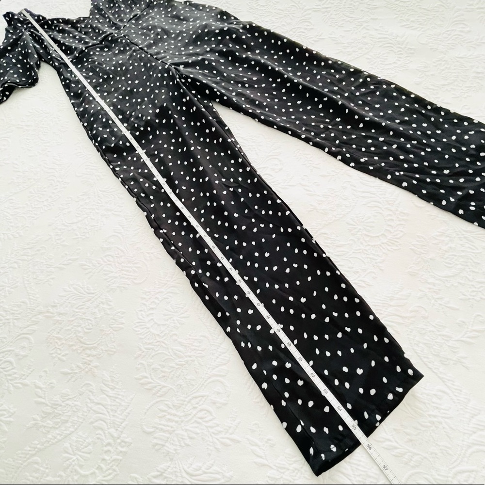NWOT Lulus Aislinn Black Polka Dot Sleeveless Jumpsuit Small - Picture 12 of 13